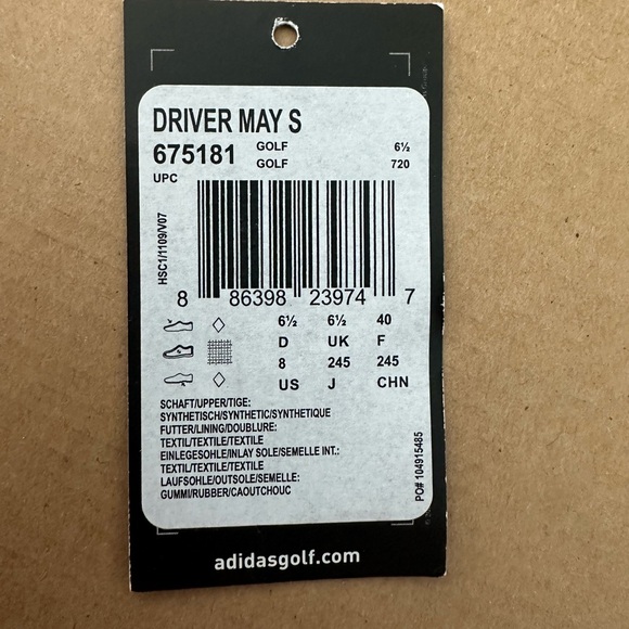 Adidas Ladies Driver May S Golf Shoes Size 8 M White Black - Picture 7 of 8